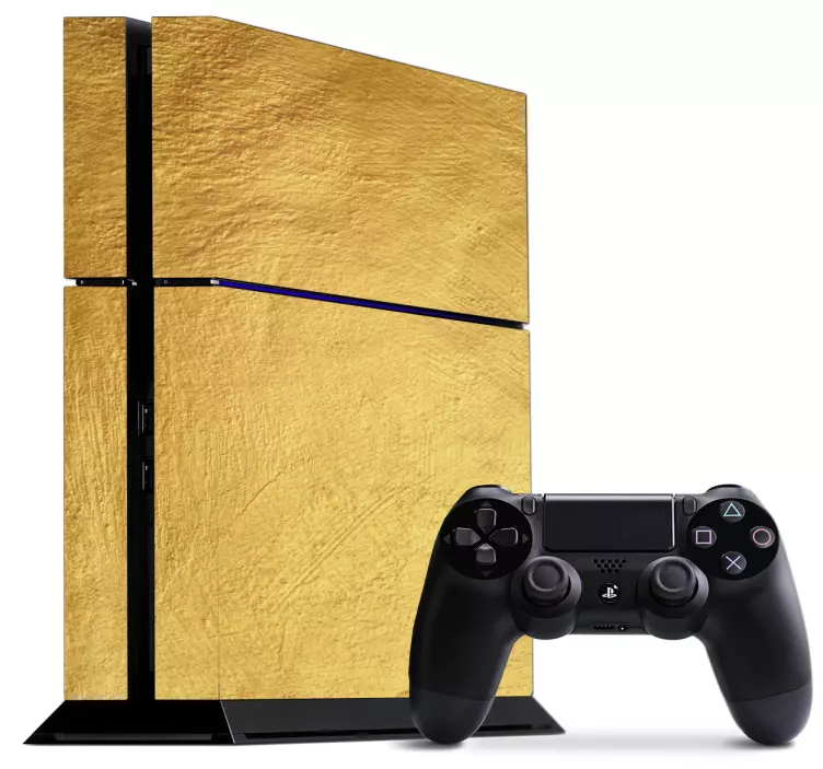 Vinilo PS4 textura oro - TenVinilo