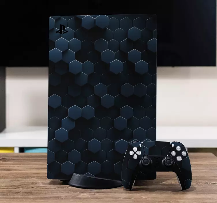 Skin PS5 Hexágono 3d - TenVinilo
