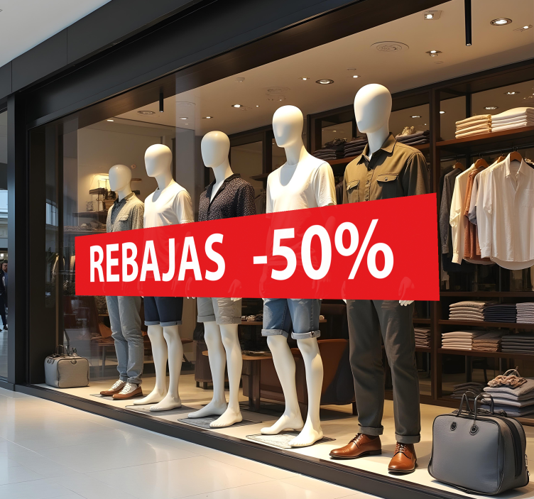 Vinilo rebajas descuento personalizado - TenVinilo