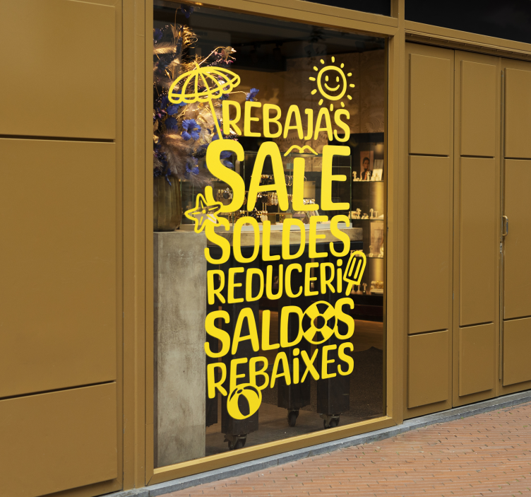 Vinilo rebajas idiomas de verano - TenVinilo