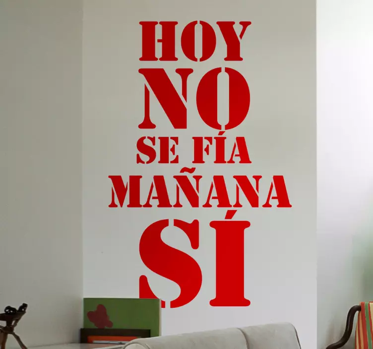 Vinilo refranes hoy no se fía - TenVinilo