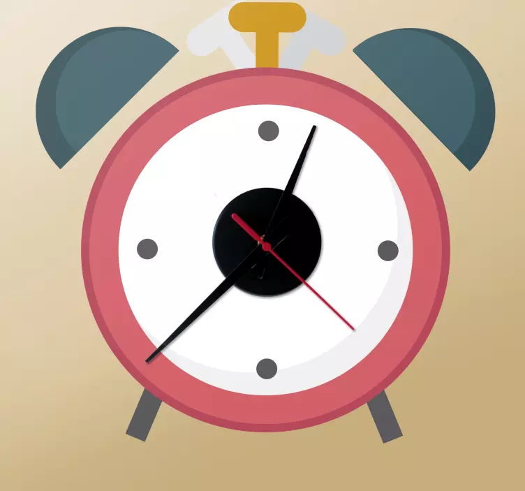 Vinilo reloj diseño de alarma clásico - TenVinilo