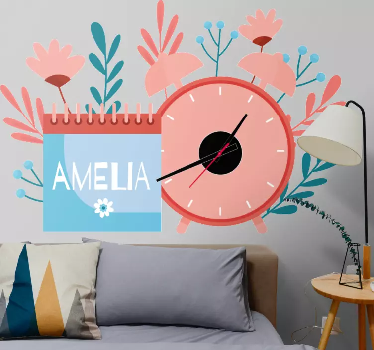 Vinilo reloj diseño de calendario personalizado - TenVinilo