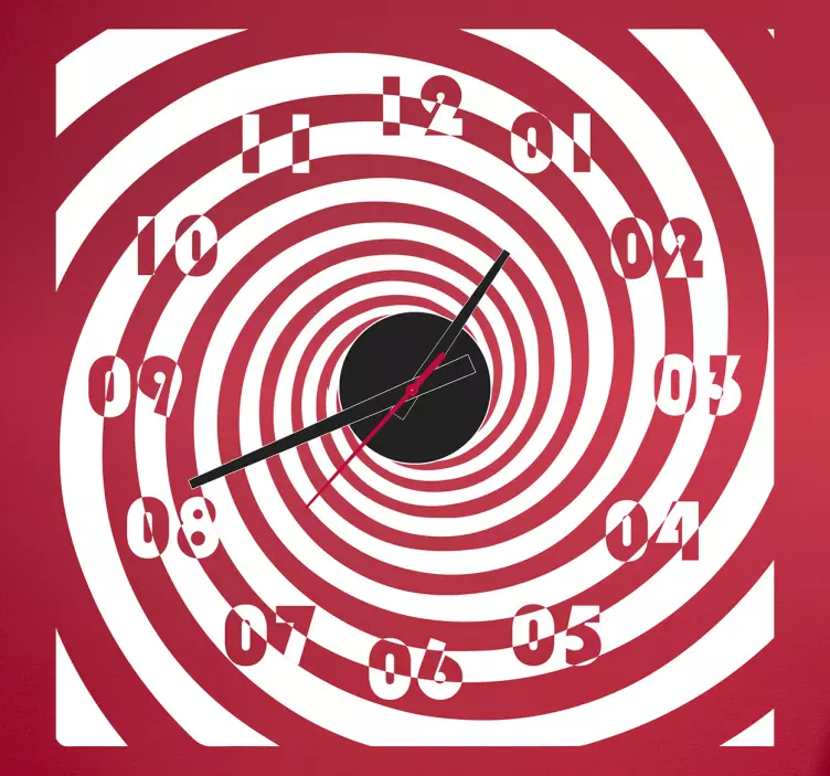 Vinilo reloj ilusión espiral - TenVinilo