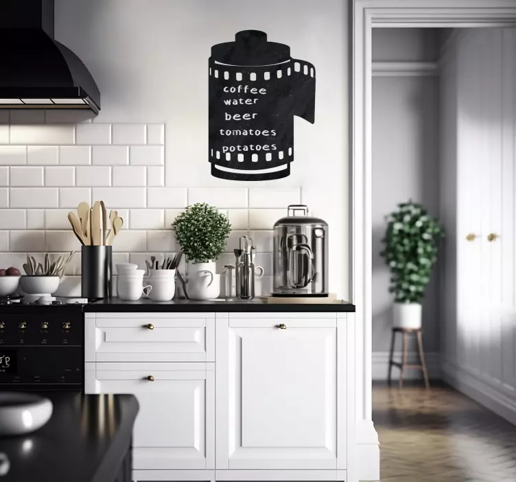 Vinilo retro tablero negro de fotografía vintage - TenVinilo