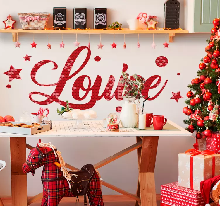 Vinilo saludo navideño personalizado - TenVinilo