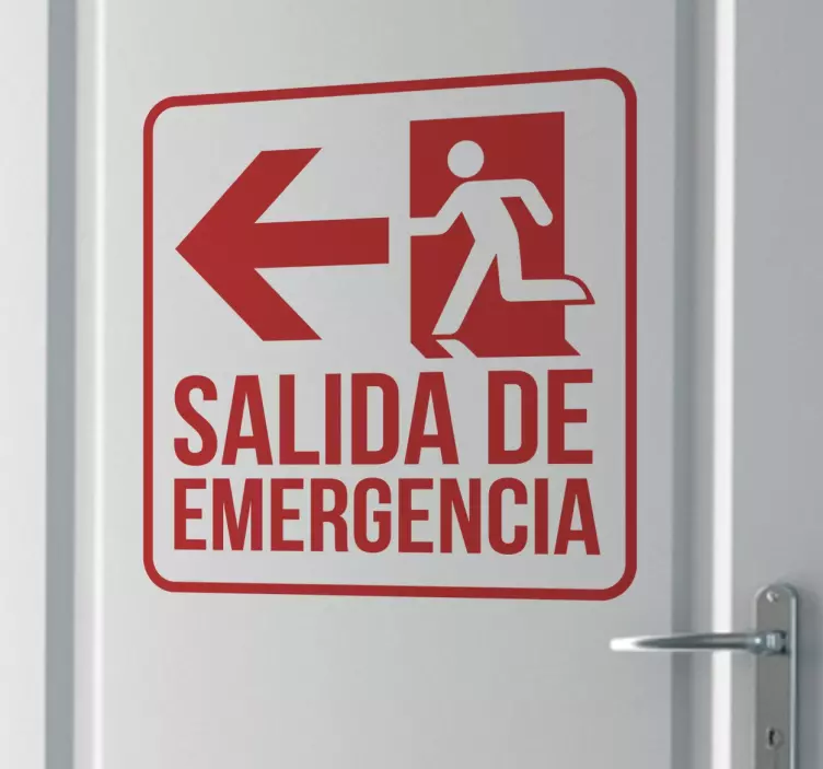 Vinilo señalización salida de emergencia - TenVinilo