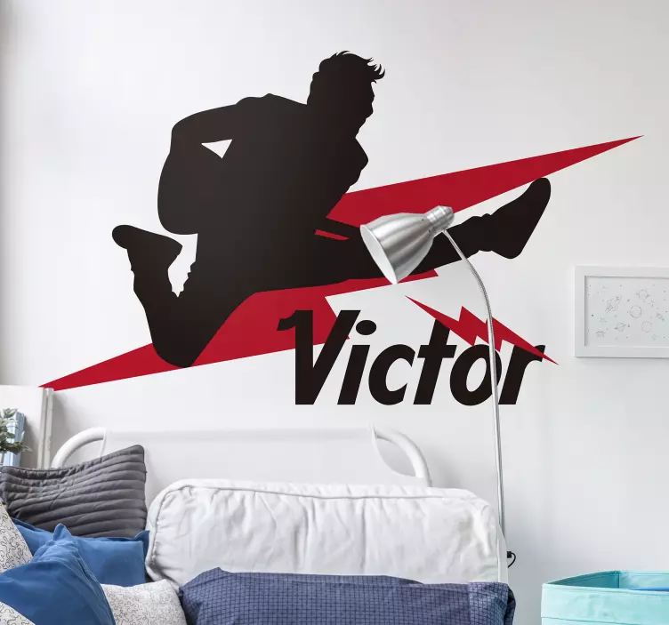 Vinilo silueta de músico saltando - TenVinilo