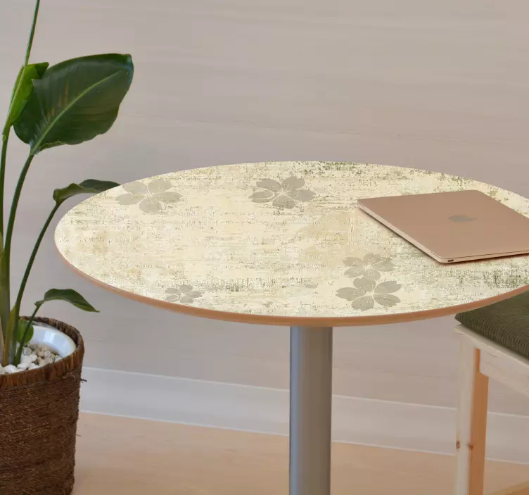 Vinilo para mueble superposición de patrón floral - TenVinilo