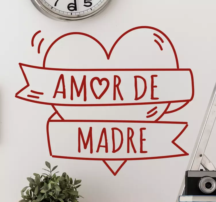 Vinilo frase tattoo amor de madre - TenVinilo