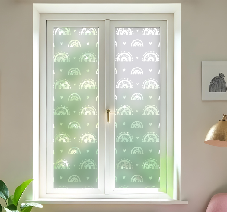 Vinilo para cristales arcoiris boho - TenVinilo