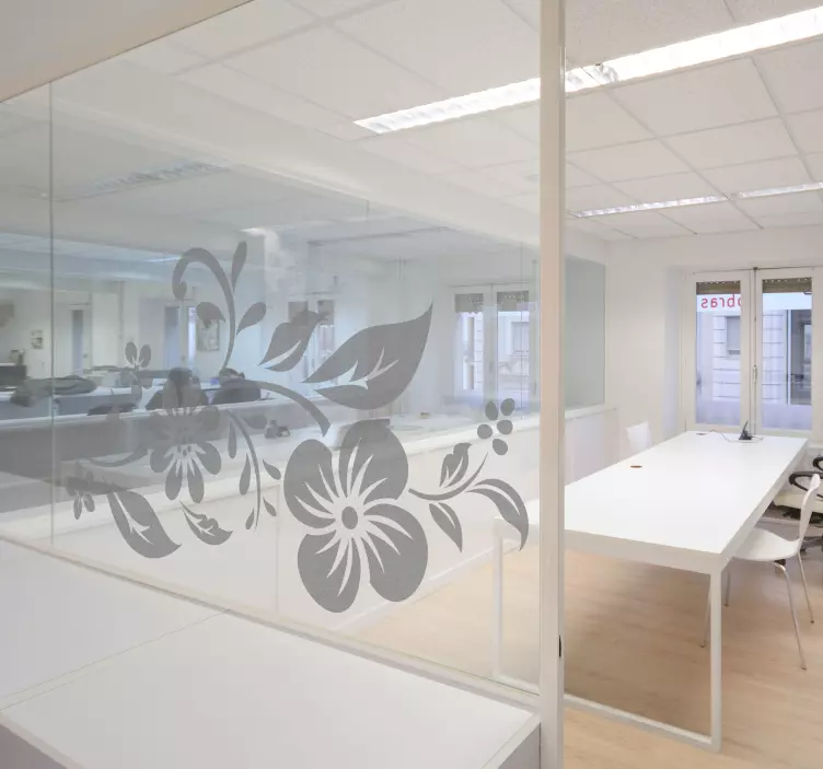 Vinilo para cristales flores traslúcidas - TenVinilo