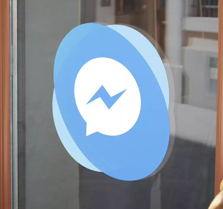 Vinilo para cristales Logotipo de facebook messenger - TenVinilo