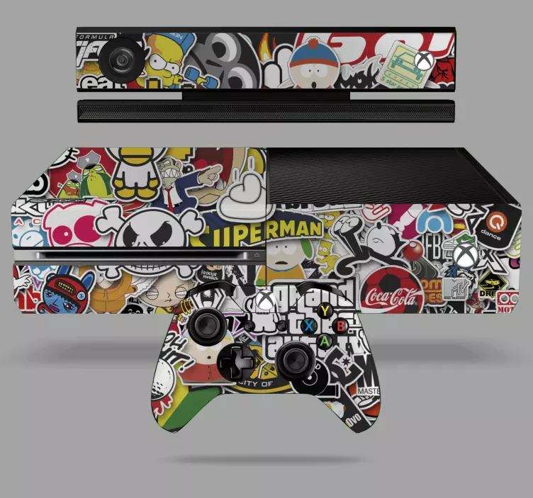 Pegatina Xbox Símbolos originales de graffiti - TenVinilo
