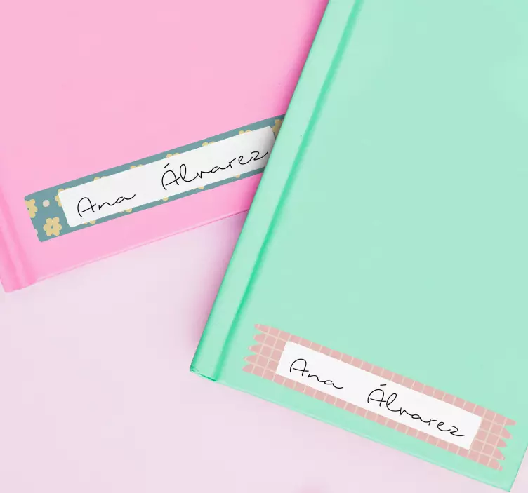 Pegatinas adhesivas personalizadas para libreta  - TenVinilo