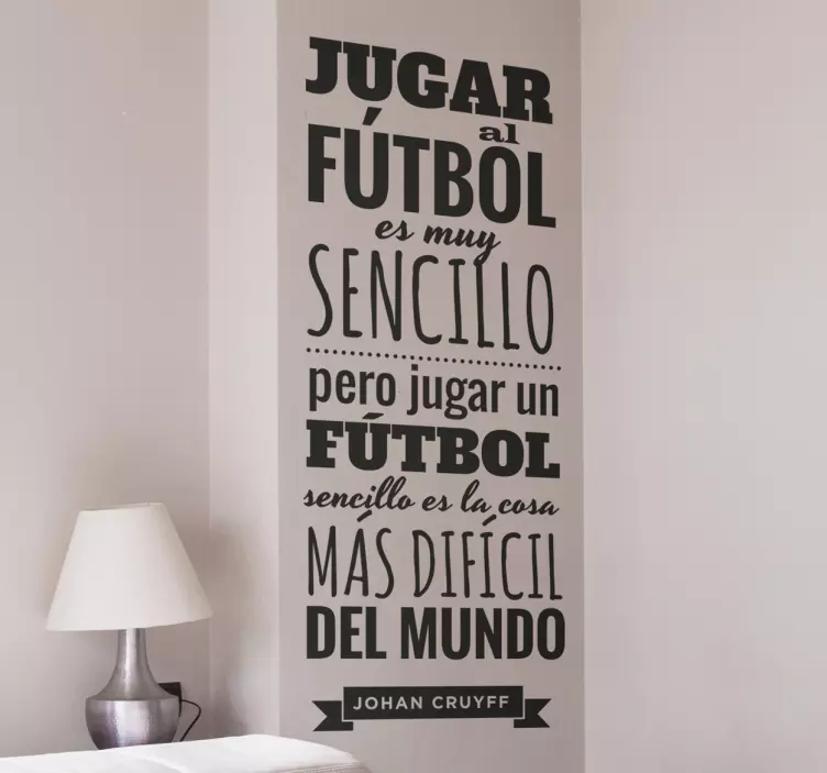 Vinilos de fútbol cita Cruyff - TenVinilo