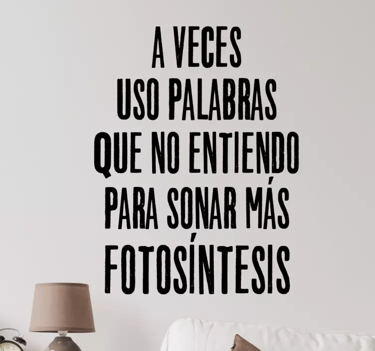 Vinilos divertidos fotosíntesis - TenVinilo