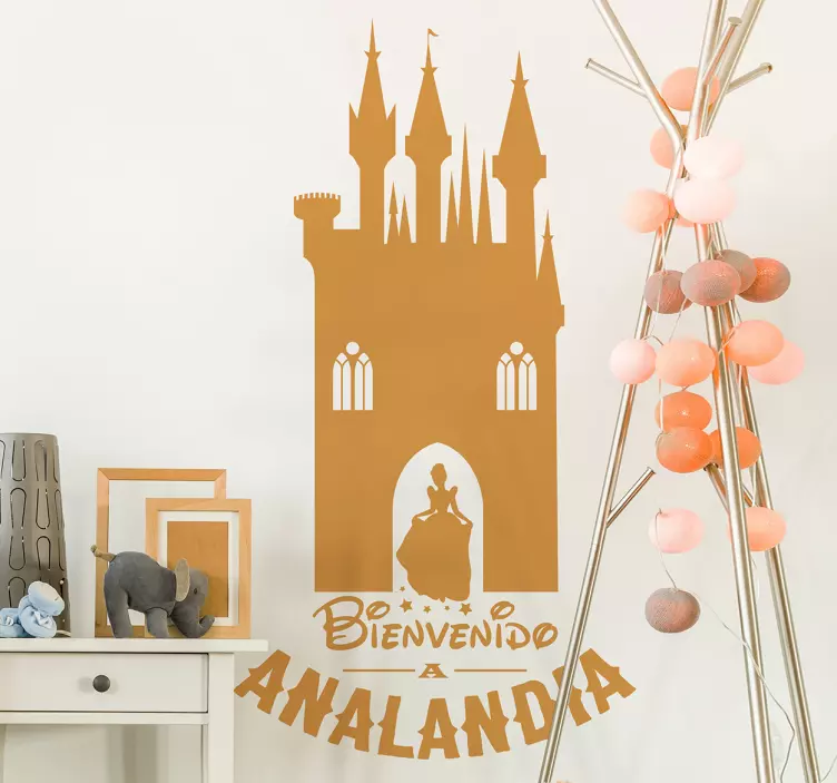 Vinilos habitación niña castillo de cuento - TenVinilo