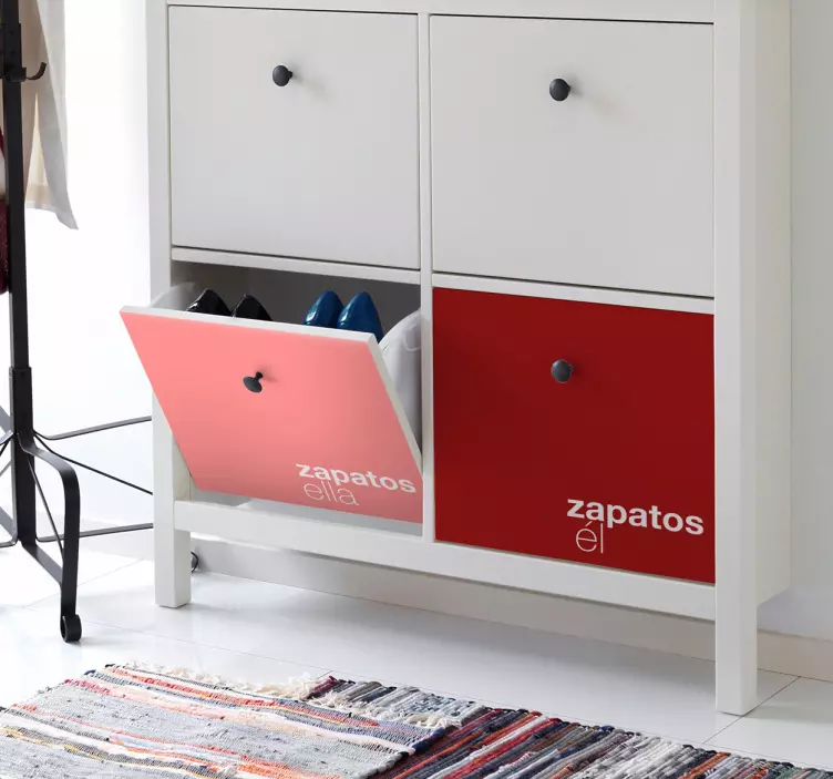 Vinilos zapatero él y ella - TenVinilo