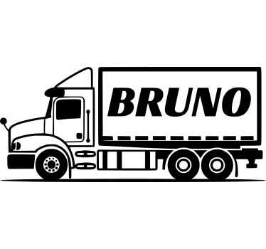 Vinilo juguete camión con nombre - TenVinilo