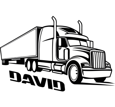 Vinilo juguete camión personalizado - TenVinilo