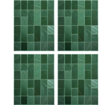 Vinilo para baño motivo de rectángulo verde claire - TenVinilo