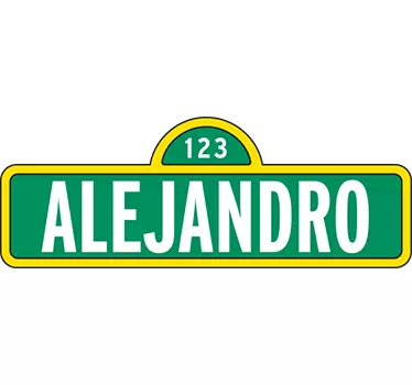 Vinilo personalizable placa Barrio Sésamo - TenVinilo
