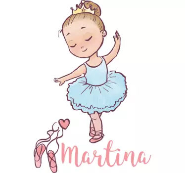 Vinilo infantil bailarina nombre - TenVinilo