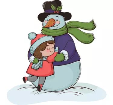 Vinilo infantil abrazo navideño - TenVinilo