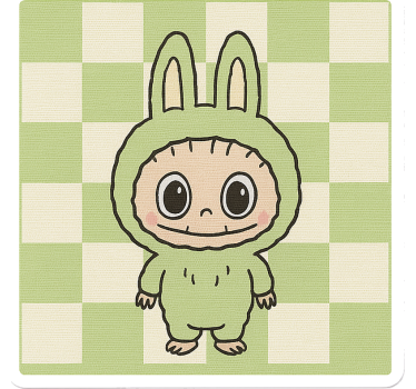 Vinilo infantil muñeca monstruo en lienzo - TenVinilo