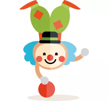 Vinilo decorativo infantil dibujo clown - TenVinilo