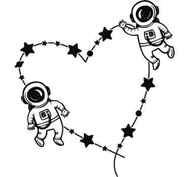 Vinilo decorativo amor astronauta - TenVinilo