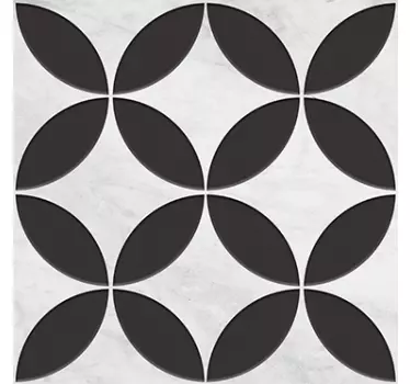 Pegatinas para suelo azulejo hidráulico patrón flor - TenVinilo