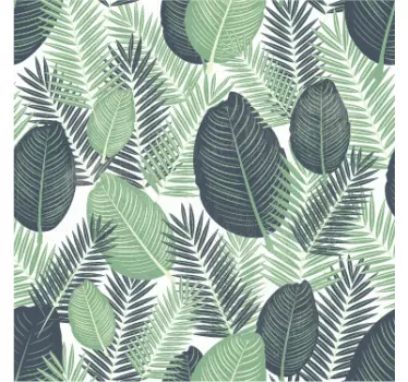 Vinilo para puerta plantas verdes - TenVinilo