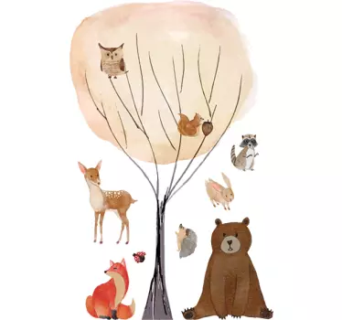 Vinilos para pared infantiles animales - TenVinilo