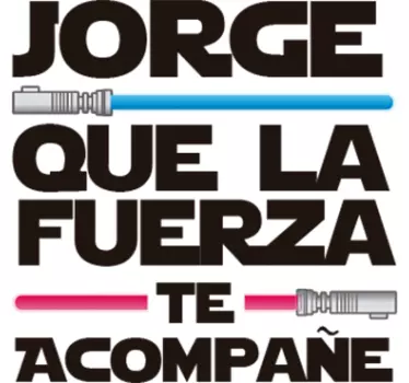 Pegatina Star Wars personalizable - TenVinilo