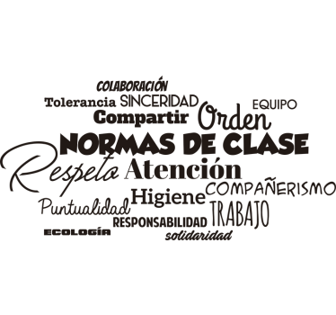 Vinilo educativo normas del centro escolar - TenVinilo