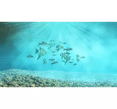 Vinilo mampara ducha dibujos de peces - TenVinilo