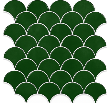 Vinilo para baño escamas de pez verde esmeralda - TenVinilo