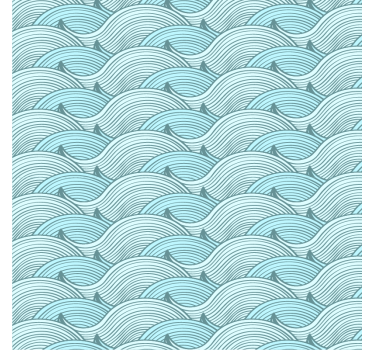 Vinilo muebles de olas dibujadas - TenVinilo