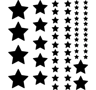 Pack 55 vinilos estrellas varios tamaños - TenVinilo