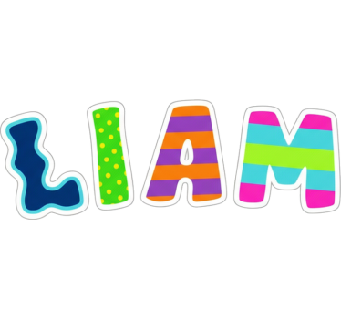 Vinilo infantil con letras personalizadas divertidas - TenVinilo