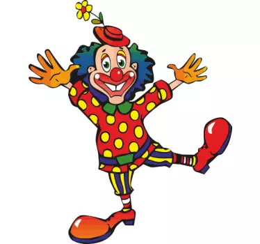 Vinilo infantil ilustración clown - TenVinilo