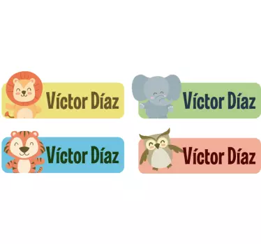 Pegatinas personalizadas cuaderno de animales - TenVinilo