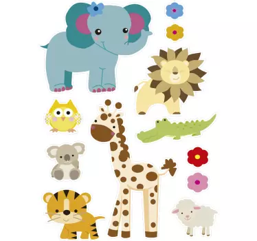 Vinilo animales selva infantil - TenVinilo