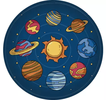 Vinilo espacio elementos del sistema solar - TenVinilo