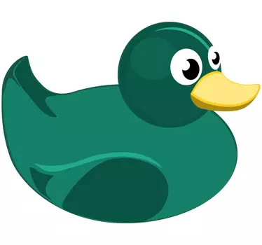 Adhesivo patito goma verde - TenVinilo