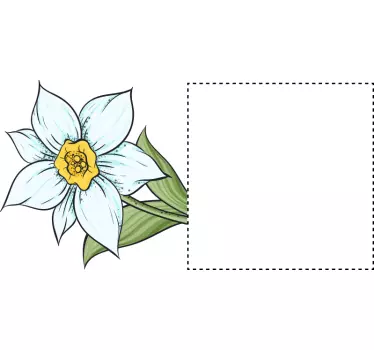 Vinilo decorativo para interruptor de flores de narciso - TenVinilo