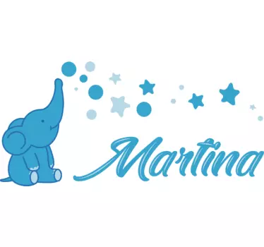 Vinilo infantil elefante ilustración  - TenVinilo