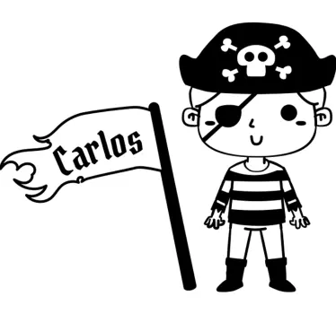 Vinilo náutico pirata personalizable - TenVinilo